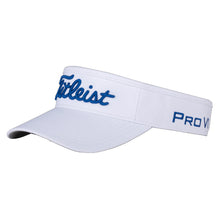 Load image into Gallery viewer, Titleist Tour Performance Mens Golf Visor - White/Royal
- 3