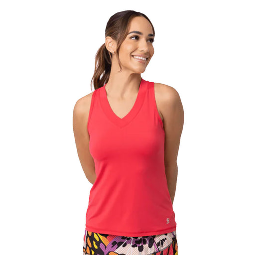 Sofibella UV Colors Racerback Wmns Tennis Tank Top - Berry Red/XL