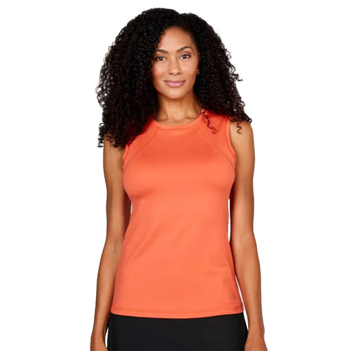 Sofibella UV Colors Womens Sleeveless Tennis Shirt - Nectarine/2X