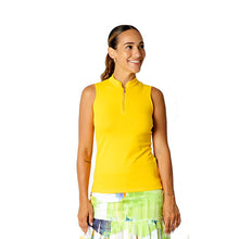 Load image into Gallery viewer, Sofibella Golf Colors Sleeveless Womens Golf Polo - Yellow/2X
 - 16