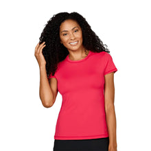 Load image into Gallery viewer, Sofibella UV Colors SS Womens Tennis Shirt - Berry/2X
 - 7