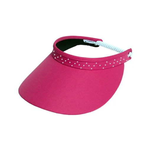 Glove It Crystal Bling Coil Womens Visor - Pink