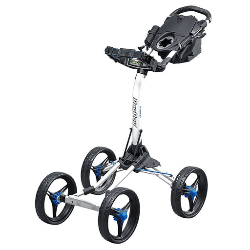 Bag Boy Quad XL Golf Push Cart - Royal/White