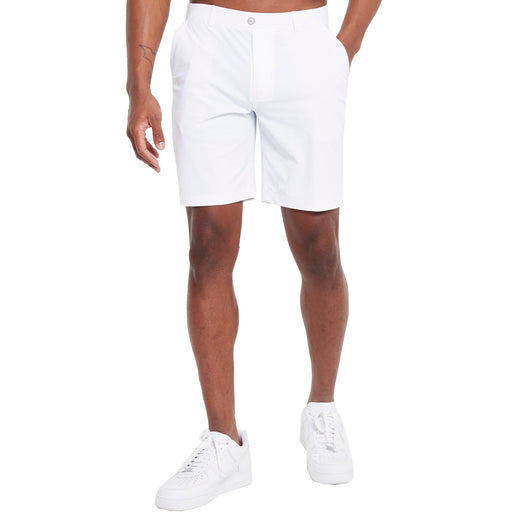 Redvanly Hanover 9 Inch Mens Pull-On Golf Shorts - White/XXL