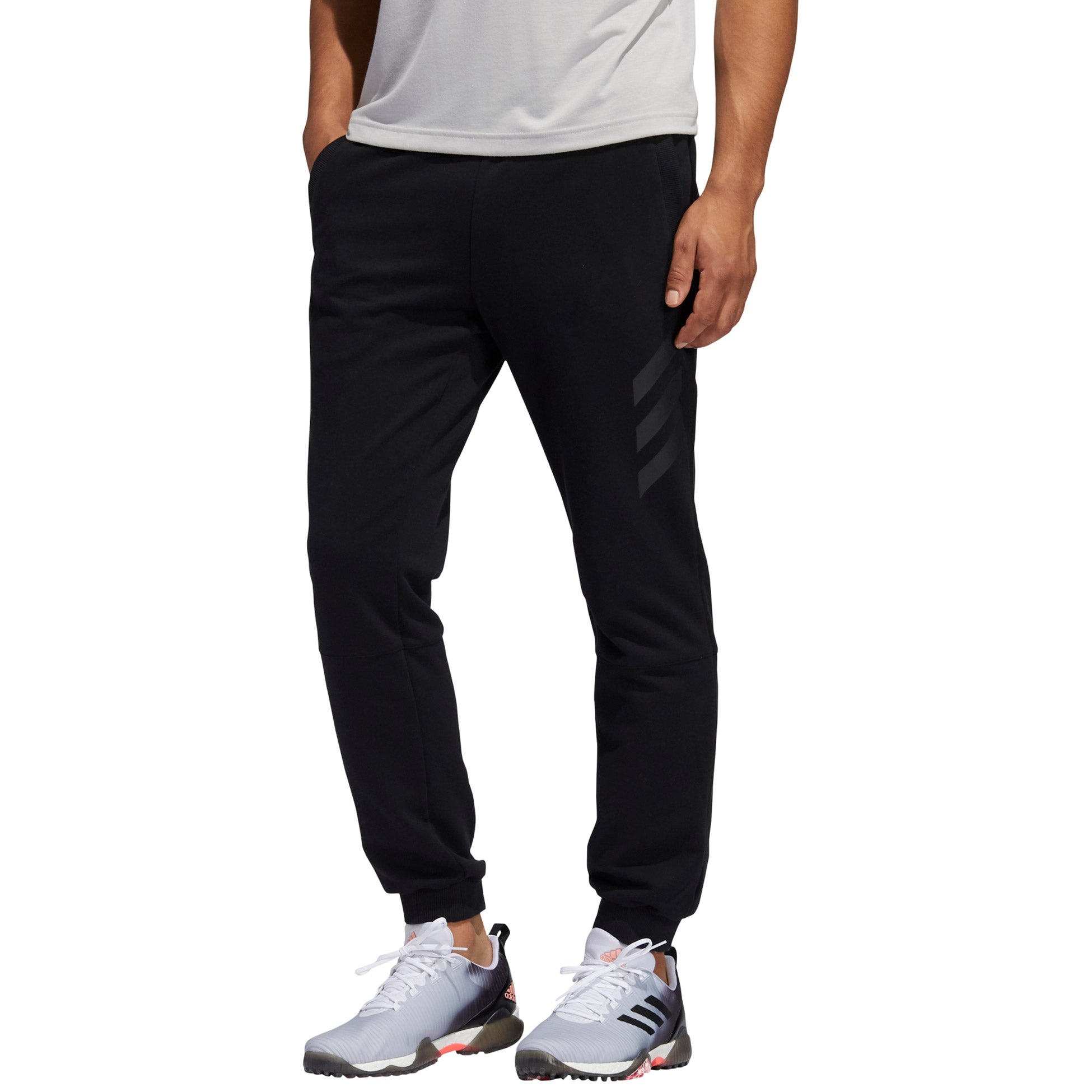 adidas black mens joggers