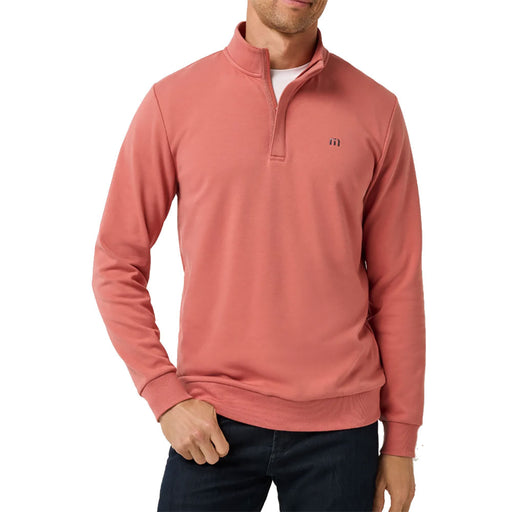 TravisMathew Cloud 2.0 Mens Golf 1/4 Zip - Brick Dust/XL