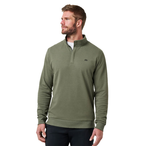 TravisMathew Cloud 2.0 Mens Golf 1/4 Zip - Dark Olive/XXL