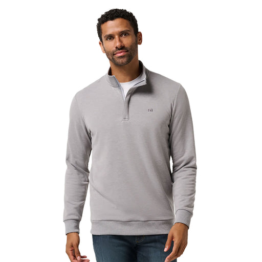 TravisMathew Cloud 2.0 Mens Golf 1/4 Zip - Hthr Medium Gry/XXL