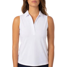 Load image into Gallery viewer, Golftini Ruffle Tech Womens Sleeveless Golf Polo - White 19wh/XL
 - 6