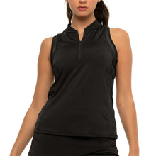 Load image into Gallery viewer, Lucky in Love My Favorite Zip Womens Golf Tank Top - BLACK 001/XL
 - 1