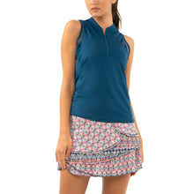 Load image into Gallery viewer, Lucky in Love My Favorite Zip Womens Golf Tank Top - INDIGO 402/XL
 - 5