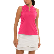 Load image into Gallery viewer, Lucky in Love My Favorite Zip Womens Golf Tank Top - SHOCKNG PNK 645/XL
 - 11