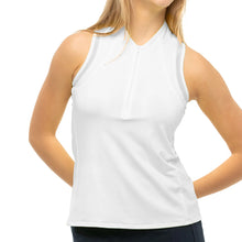 Load image into Gallery viewer, Lucky in Love My Favorite Zip Womens Golf Tank Top - WHITE 110/XL
 - 13