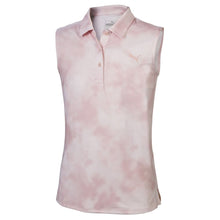 Load image into Gallery viewer, Puma Tie Dye Girls Sleeveless Golf Polo - Peachskin/XL
 - 1