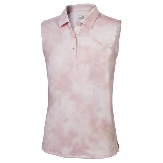 Puma Tie Dye Girls Sleeveless Golf Polo