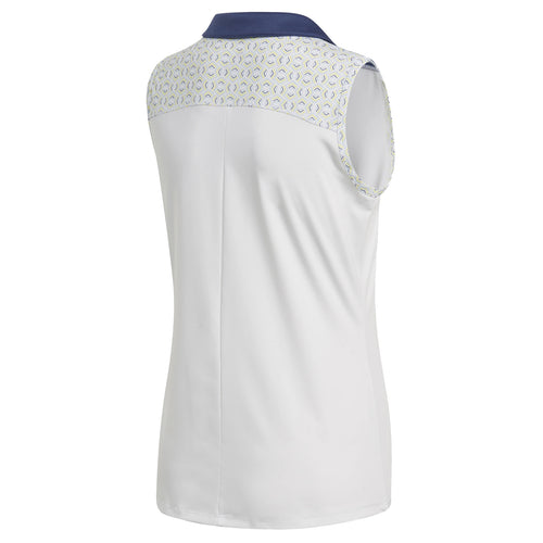 Adidas Printed Colorblock Girls Sleeveless Golf Polo - 2