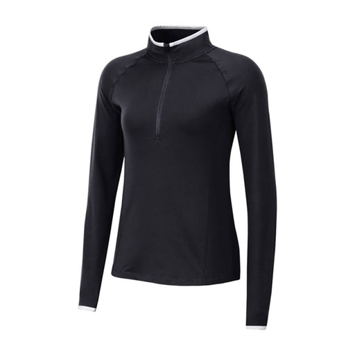 Under Armour T2 Green Womens Golf 1/4 Zip - BLACK 999/XL