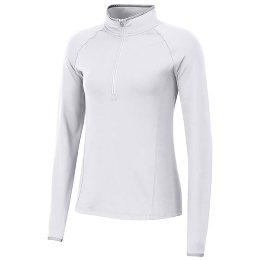 Under Armour T2 Green Womens Golf 1/4 Zip - WHITE 000/XL