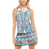 Lucky in Love Playing in Paradise White Womens Sleeveless Golf Polo