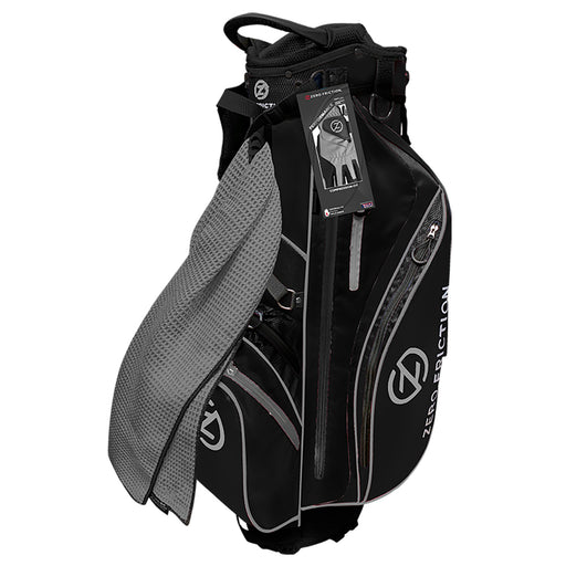 Zero Friction Golf Stand Bag with Glove and Towel - Black