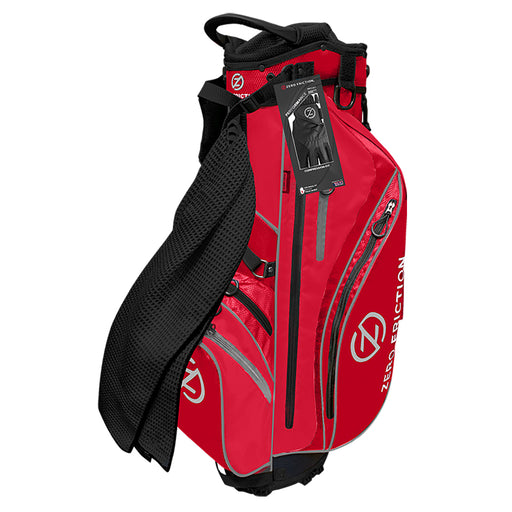 Zero Friction Golf Stand Bag with Glove and Towel - Red