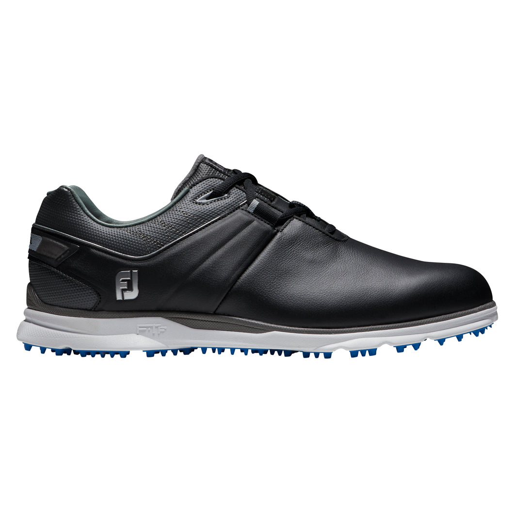 FootJoy Pro Spikeless Mens Golf Shoes - Black/Ltblue/2E WIDE/12.0