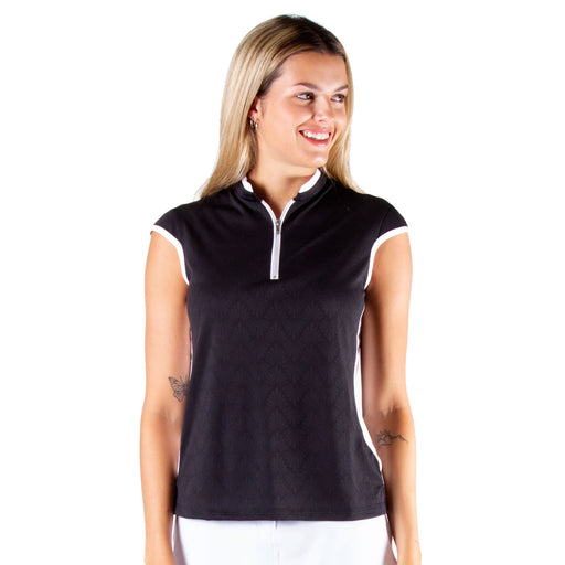 NVO Brianna Womens Sleeveless Golf Polo - BLACK 001/L
