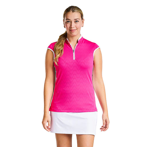 NVO Brianna Womens Sleeveless Golf Polo - MAGENTA 702/XL