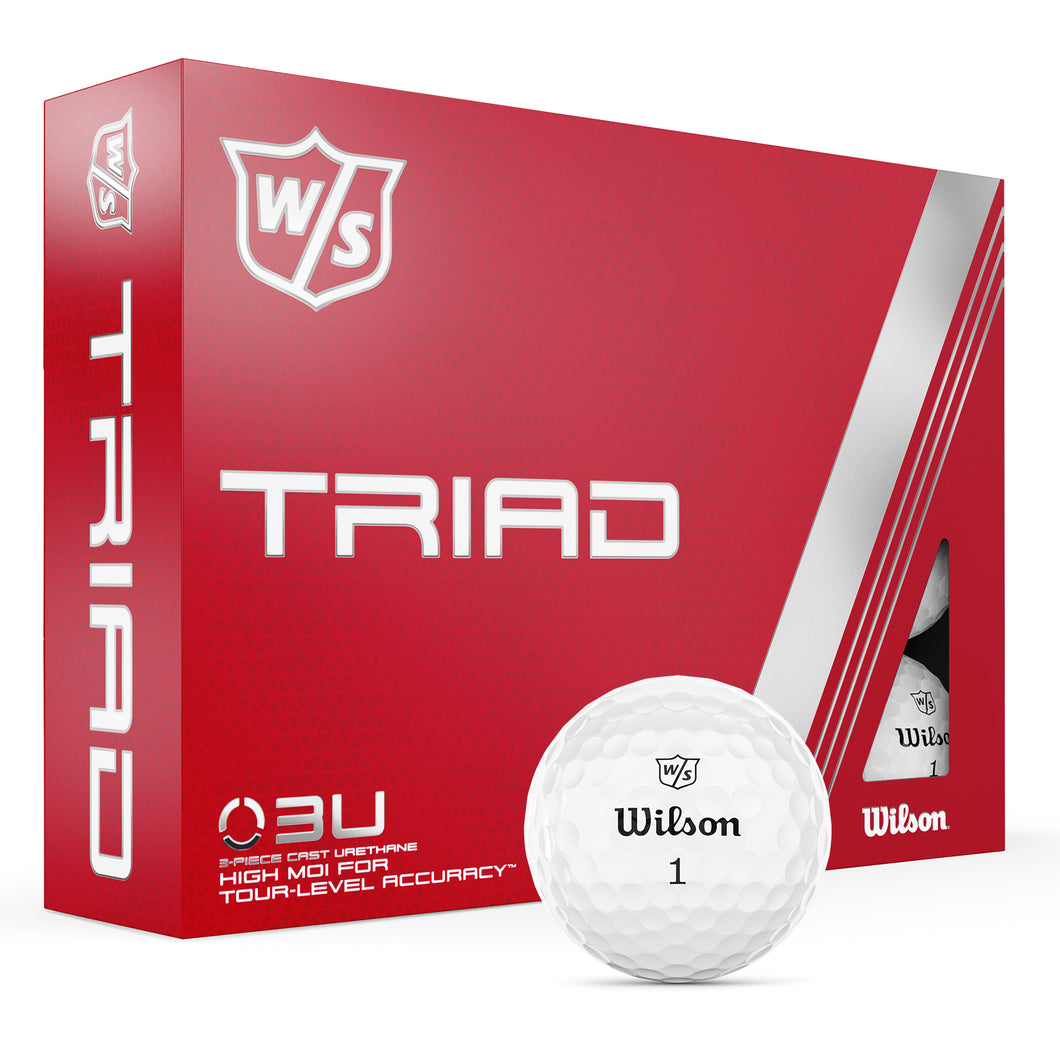 Wilson Triad White Golf Balls - Dozen - Default Title