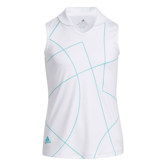 Adidas Semi Mint Rush Girls Sleeveless Golf Polo