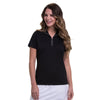 EP New York Convertible Zip Mock Inky Womens Short Sleeve Golf Polo