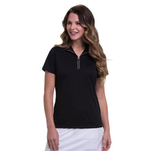 Load image into Gallery viewer, EP NY Convertible Zip Mock Inky Wmns SS Golf Polo - Black/XL
 - 1