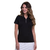 EP New York Convertible Zip Mock Womens Short Sleeve Golf Polo