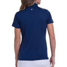 Load image into Gallery viewer, EP NY Convertible Zip Mock Inky Wmns SS Golf Polo
 - 4