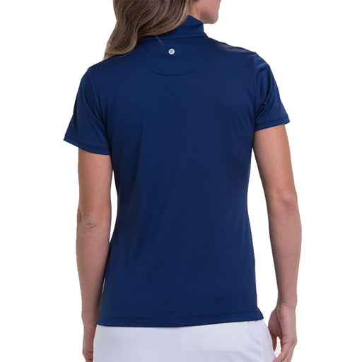 EP NY Convertible Zip Mock Inky Wmns SS Golf Polo