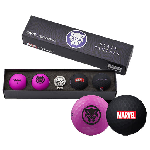 Volvik Marvel Gift Set Golf Balls and Marker - Black Panther