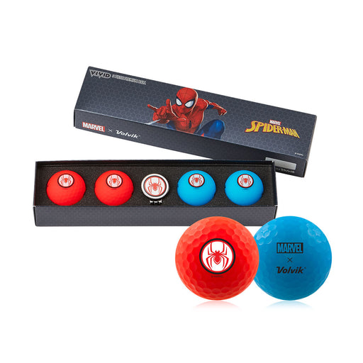 Volvik Marvel Gift Set Golf Balls and Marker - Spider-man
