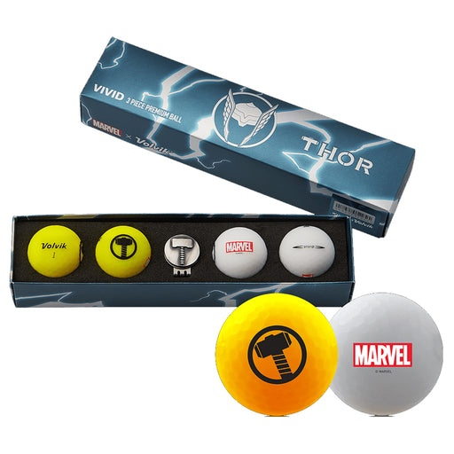 Volvik Marvel Gift Set Golf Balls and Marker - Thor