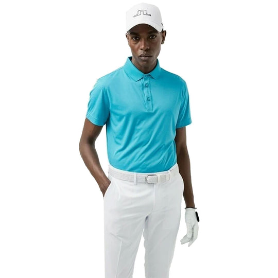 J. Lindeberg Blake Slim Fit Enamel Blue Mens Golf Polo