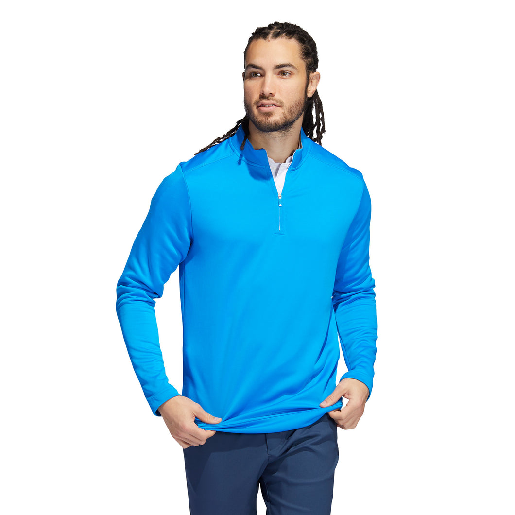 Adidas Club Blue Rush Mens Golf 1/4 Zip - Blue Rush/XXXL