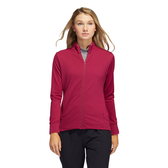 Adidas Textured Legacy Burgundy Womens Golf Jacket