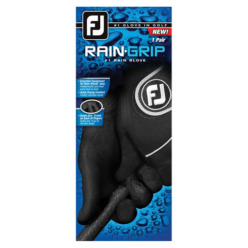 FootJoy RainGrip Pair Black Mens Golf Gloves