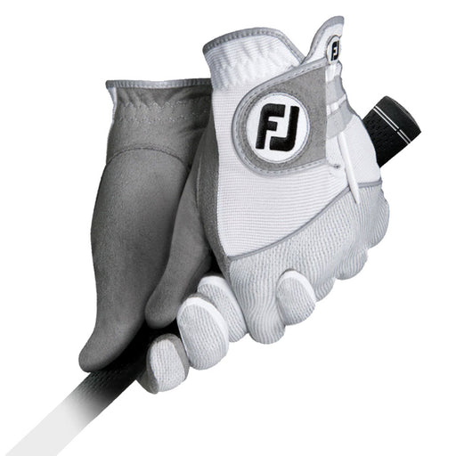 FootJoy RainGrip Pair White Mens Golf Gloves - Pair Cadet/XL