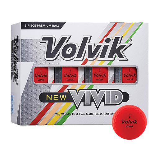 Volvik Vivid Golf Balls 12-Pack - Red