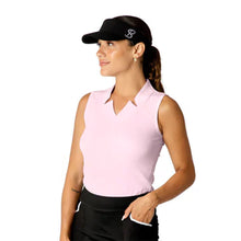 Load image into Gallery viewer, Sofibella Golf Colors Sleeveless Womens Golf Shrt - Cotton Candy/2X
 - 4