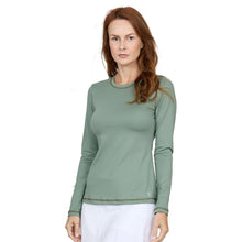 Load image into Gallery viewer, Sofibella UV Colors Womens LS Tennis Shirt - Army/2X
 - 11