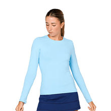 Load image into Gallery viewer, Sofibella UV Colors Womens LS Tennis Shirt - Cloud/2X
 - 5