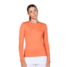 Load image into Gallery viewer, Sofibella UV Colors Womens LS Tennis Shirt - Nectarine/2X
 - 21