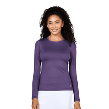 Load image into Gallery viewer, Sofibella UV Colors Womens LS Tennis Shirt - Plum/2X
 - 4