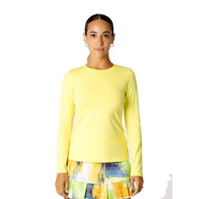 Load image into Gallery viewer, Sofibella UV Colors Womens LS Tennis Shirt - Sunshine/2X
 - 6